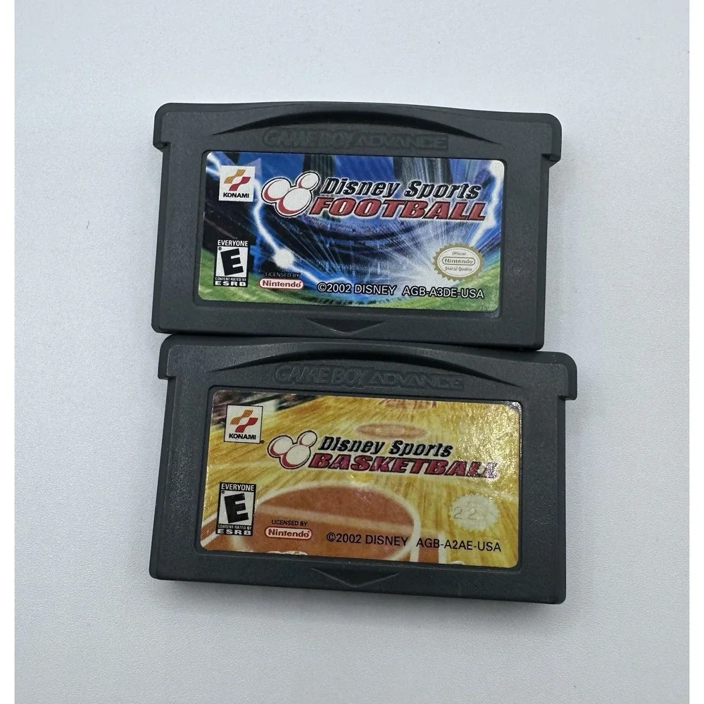 Disney Sports Football Basketball Nintendo Game Boy Advance GBA Lot Konami 2002